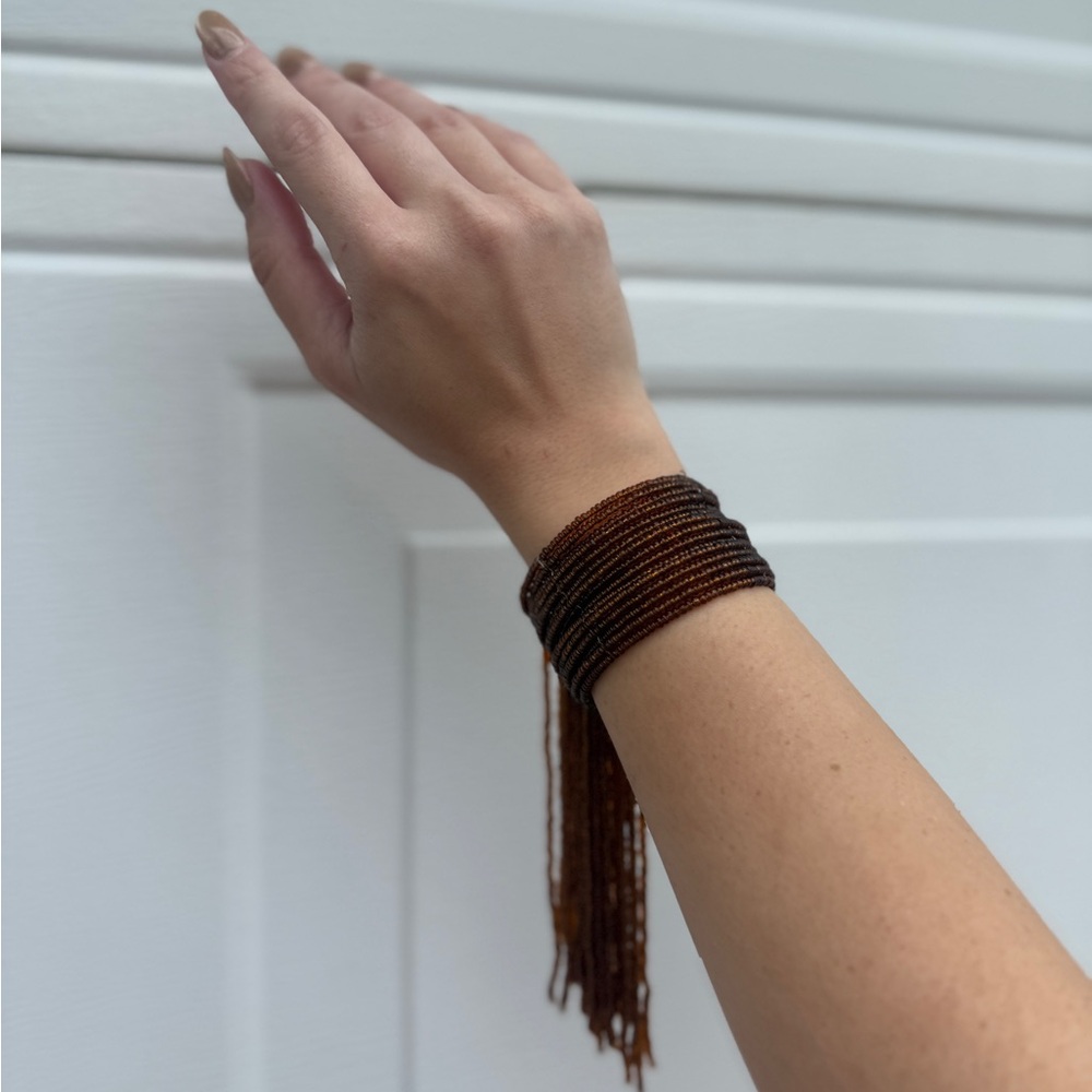 Handmade Copper Beaded Boho Bracelet